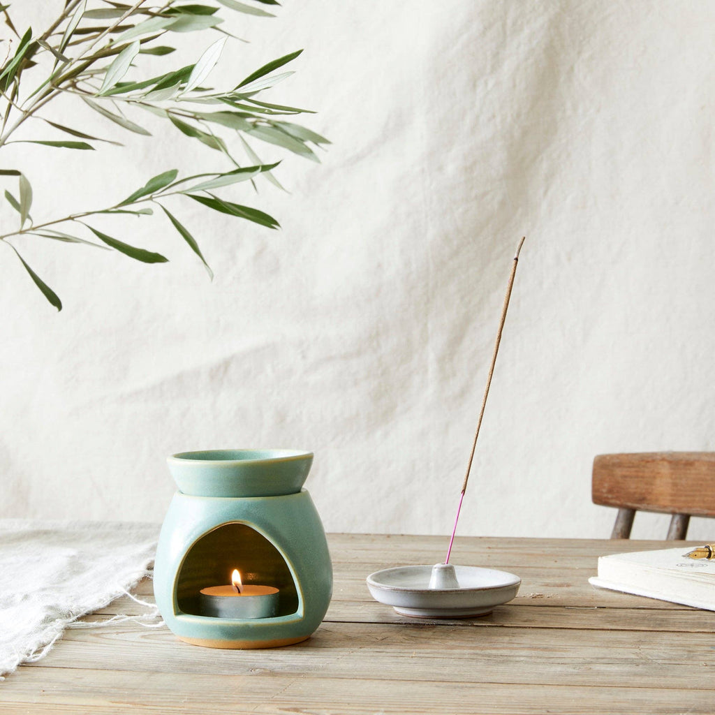 SUNU Stoneware Essential Oil Burner: Cream Sand