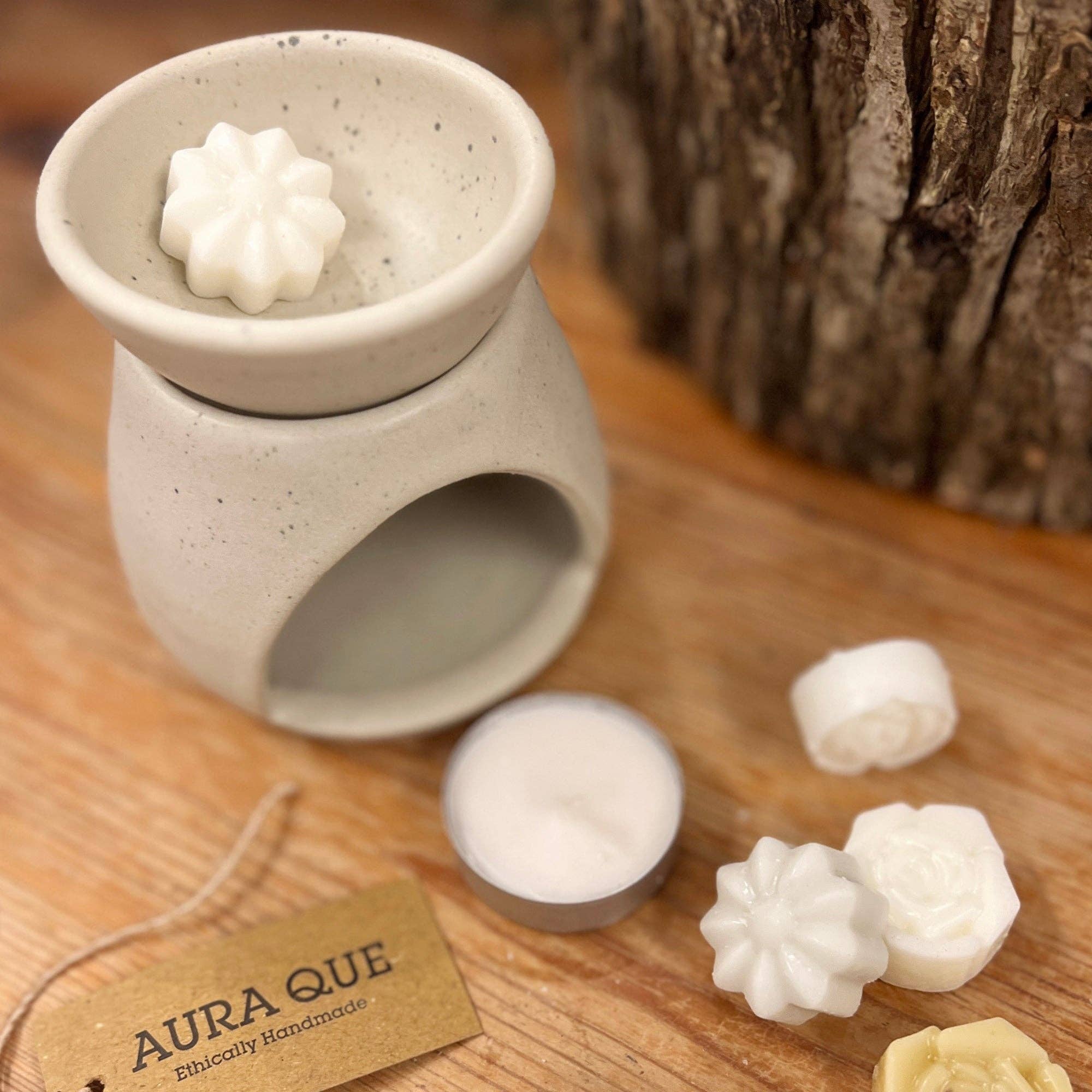 SUNU Stoneware Essential Oil Burner: Mineral Brown