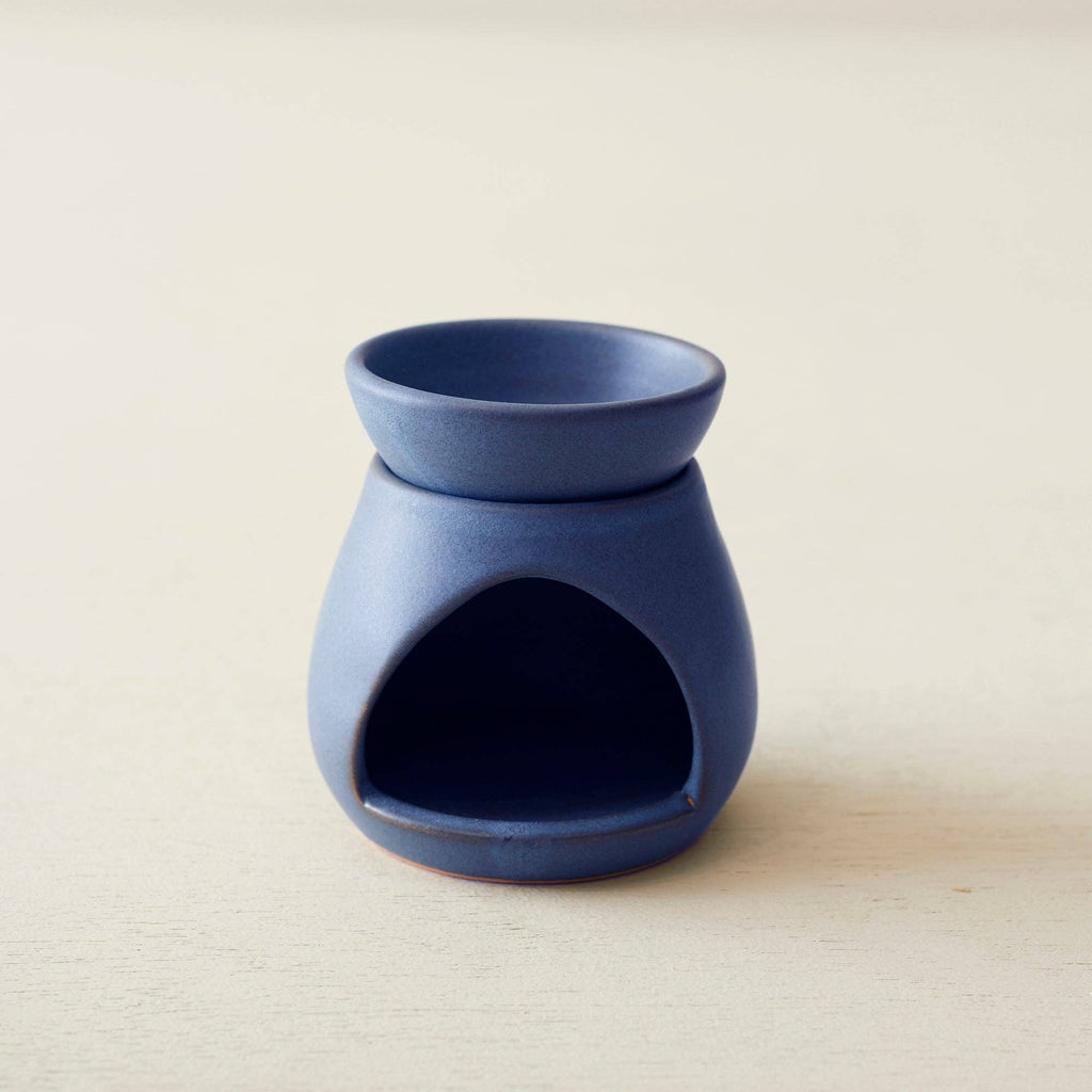 SUNU Stoneware Essential Oil Burner: Sea Glass Green - darker
